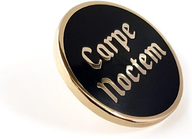 Pinsanity Carpe Noctem "Seize The Night" Gothic Enamel Lapel Pin - Image 2